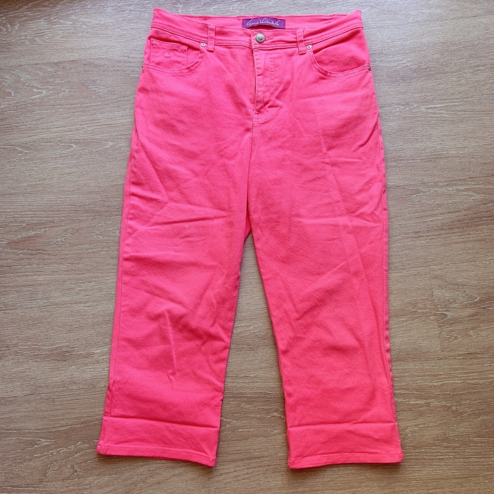 Gloria Vanderbilt Cropped Jean in flamingo pink